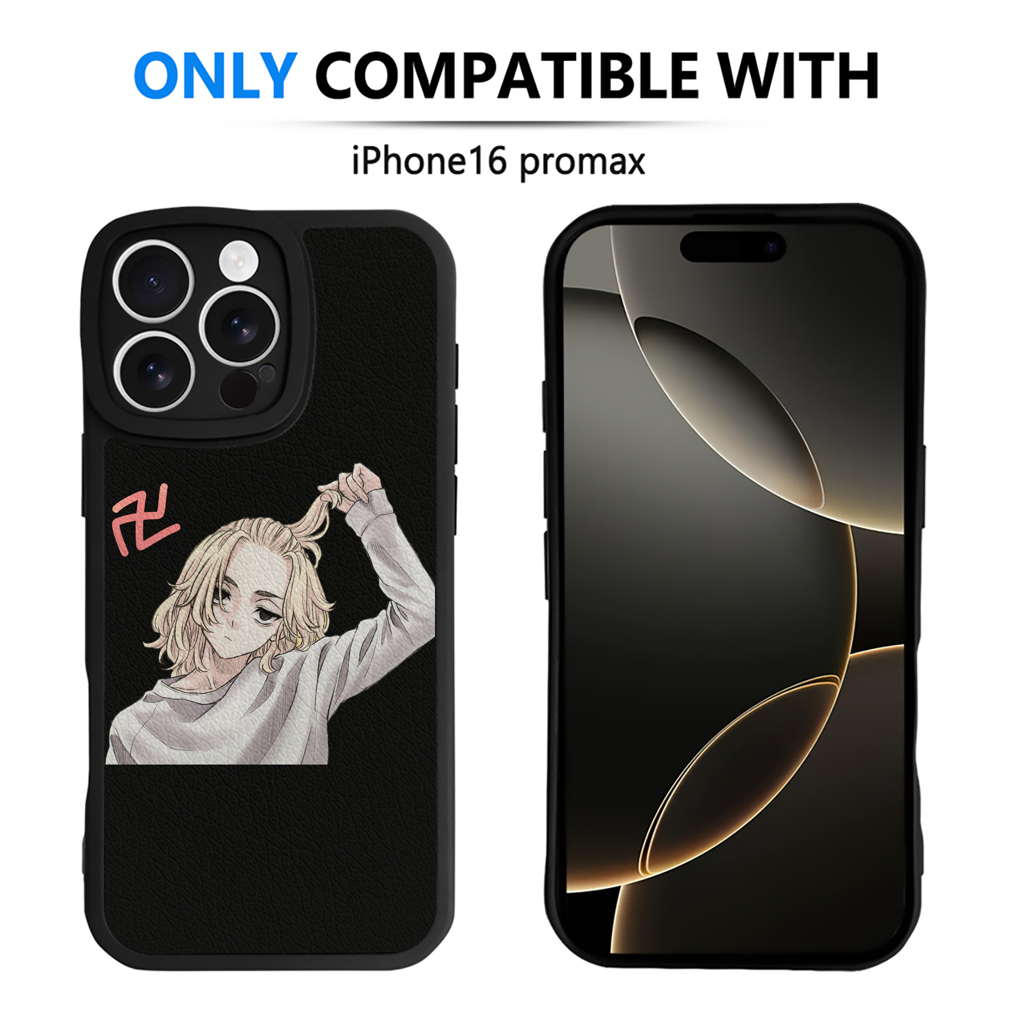 （画像用） 東京リベンジャーズ Tokyo Revengers 【iPhone 16シリーズ対応】シリコンスマホケース（レザー調） 材質：シリコン
